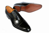 Carlos Santos Shoes, Cap-toe oxford, black leather, Z187 last
