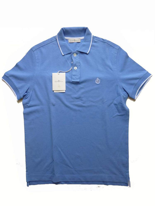 Della Ciana Polo Shirt X-Small Sky blue Cotton pique