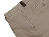 Gio Zubon by LBM 1911 Trousers 35/36, Khaki Pleated front Slim fit Cotton/Elastane