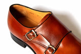 Carlos Santos Shoes Double monk-strap, brown leather, Z234R2S last