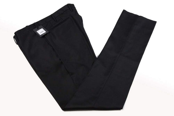Incotex Trousers: 37/38, Black, flat front, pure wool