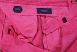 Incotex Trousers: 34, Bright pink, flat front, regular, linen/cotton