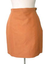 Kiton Women's Skirt Peachy Rust Silk Blend IT 42