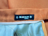 Kiton Women's Skirt Peachy Rust Silk Blend IT 42