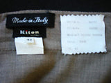Kiton Women's Skirt Mushroom Beige Wool Crepe IT 42 DMG