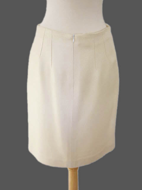 Kiton Women's Skirt Cream Silk IT 44