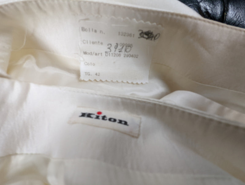 Kiton Women's Skirt Cream Cotton/Silk IT 42