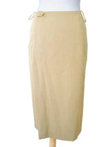 Kiton Women's Skirt British Khaki Wool Twill IT 42