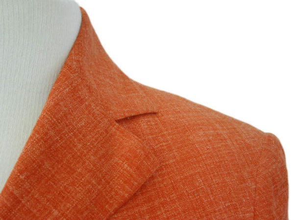 Kiton Women's Orange Cashmere/Linen Jacket/Blazer IT 42/US 8/10