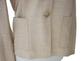 Kiton Women's Sand Cashmere Hopsack Jacket/Coat IT 42/US 8/10