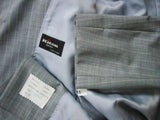 Kiton Women's Light Grey Pinstriped Wool Double Breasted Jacket/Coat IT 42/US 8