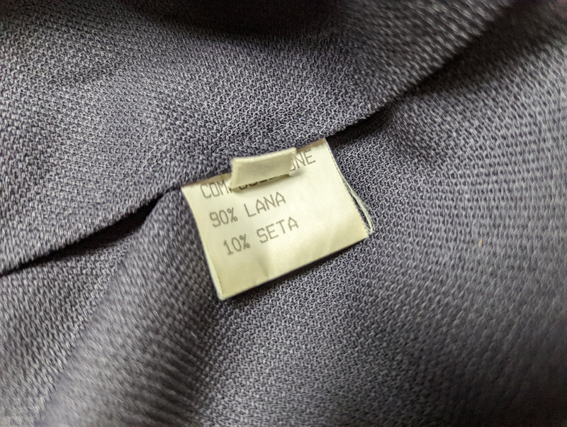Kiton Women's Navy Wool/Silk Hopsack Spring Coat IT 44/US 8/10