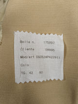 Kiton Women's Tan Silk Buttonless Jacket/Coat IT 42/US 8/10