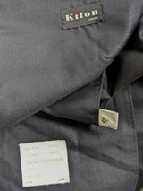 Kiton Women's Black Spring Wool/Silk Spring Coat IT 42/US 8/10