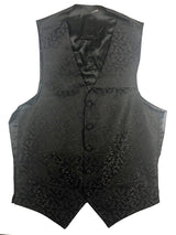 Luigi Bianchi Vest Medium/50, Black jacquard Viscose/Wool blend