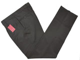 Luigi Bianchi Trousers 38, Dark brown Pleated front Relaxed fit Wool