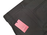 Luigi Bianchi Trousers 38, Dark brown Pleated front Relaxed fit Wool