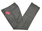 Luigi Bianchi Trousers 36, MId grey sharkskin Flat front Relaxed fit Wool