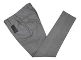 Luigi Bianchi Trousers 37/38, Light grey Flat front Slim fit Wool
