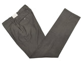 Luigi Bianchi Trousers 35/36, Medium grey Flat front Slim fit Wool