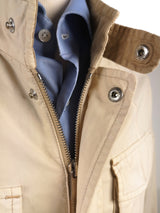 LBM 1911 Field Jacket Small, Stone Zip/Snap front Cotton Blend