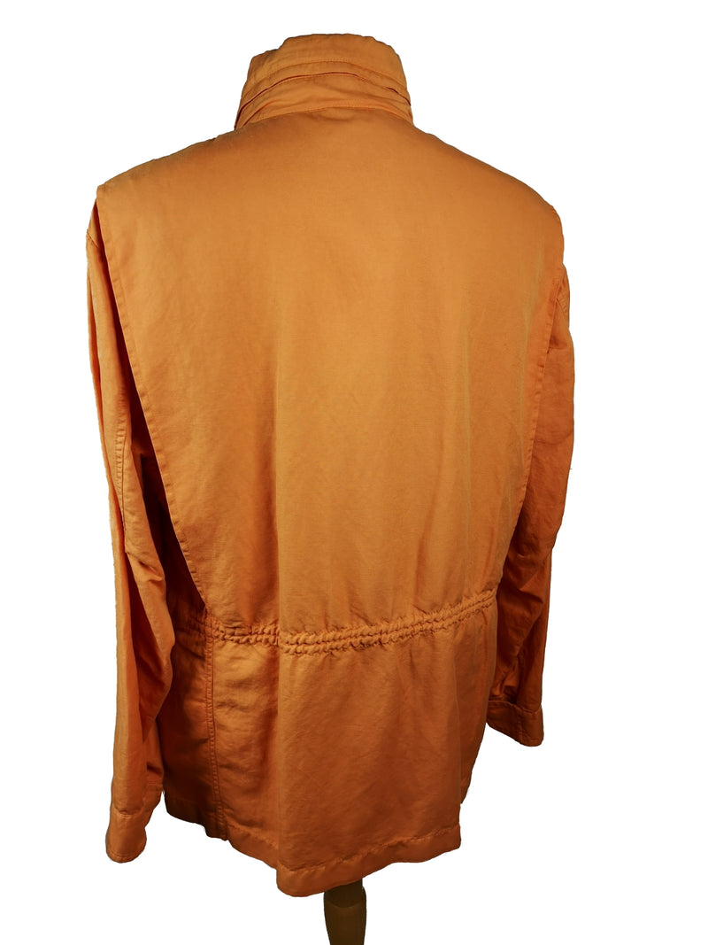 LBM 1911 Field Jacket Large/X-Large, Orange Snap/Zip front Cotton/Linen