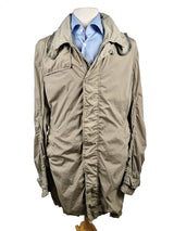 LBM 1911 Coat Large, Taupe Zip/Snap front Nylon/Elastane