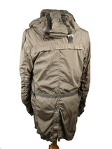 LBM 1911 Coat Large, Taupe Zip/Snap front Nylon/Elastane