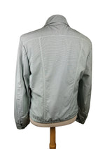 LBM 1911 Jacket Large, Green micro check Zip front Cotton/Nylon