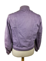 LBM 1911 Jacket, Lavender Button front Blouson Washed linen/cotton