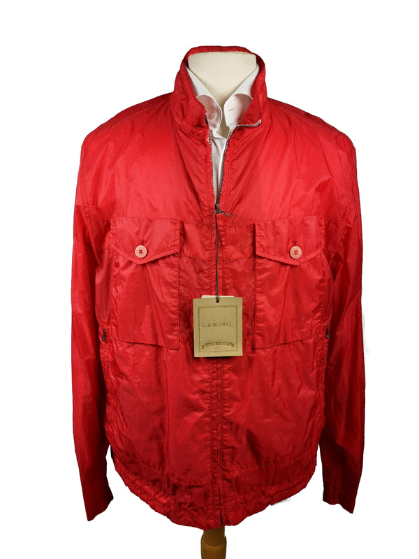 LBM 1911 Field Jacket Large, Bright red Zip/Button front Polyurethane/Nylon
