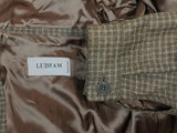 LBM 1911 LUBIAM Coat Medium/Large, Taupe check Wool/Cashmere