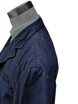 Luigi 1911 Sport Jacket 44R, Navy blue 3-button Washed cotton