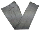Luigi Bianchi Suit 39/40R, Light grey with sky stripes 1-Button Linen