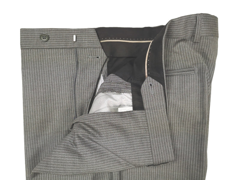 Luigi Bianchi Suit 40R, Medium grey stripe 3-button REDA Wool 110s