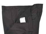Luigi Bianchi Suit 42R, Charcoal with red stripes 3-button Zegna wool