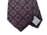 LBM 1911 Tie, Burgundy tapestry print 7cm Silk/Cotton