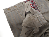 LBM 1911 Trousers 34 Dark taupe herringbone Flat front Tailored fit Cotton blend