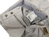 Luigi Bianchi Trousers 36, Grey Flat front Tailored fit Pure Cotton