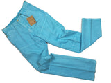 LBM 1911 Trousers 32, Turquoise Flat front Relaxed fit Cotton/Linen