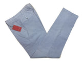 Luigi Bianchi Trousers 34, Pale blue Flat front Tailored fit Cotton/Elastane