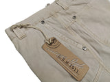 LBM 1911 Trousers 34, Beige Flat front Relaxed fit Cotton