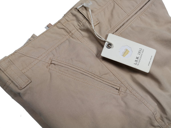 LBM 1911 Trousers 34, Tan Flat front Relaxed fit Cotton