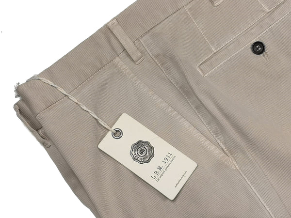 LBM 1911 Trousers 36, Stone beige Flat front Relaxed fit Cotton/Elastane