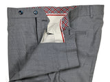 LBM 1911 Trousers 35/36 Pale blue/white fancy pattern Flat front Slim fit Wool/Cotton