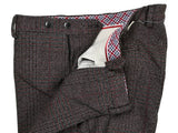 LBM 1911 Trousers 36, Grey with blue/red plaid Flat front Tailored fit Wool