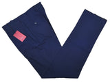 Luigi Bianchi Trousers 32, Bright navy blue Flat front Sim fit Cotton