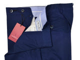 Luigi Bianchi Trousers 32, Bright navy blue Flat front Sim fit Cotton