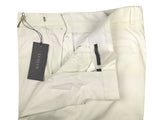 Luigi Bianchi Lubiam Trousers 32, Light beige Flat front Relaxed fit Cotton/Elastane