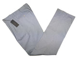 Luigi Bianchi Lubiam Trousers 38, Spring blue Pleated front Relaxed fit Cotton